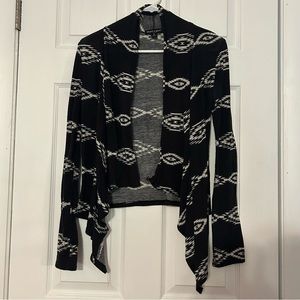Cardigan sweater printed tribal